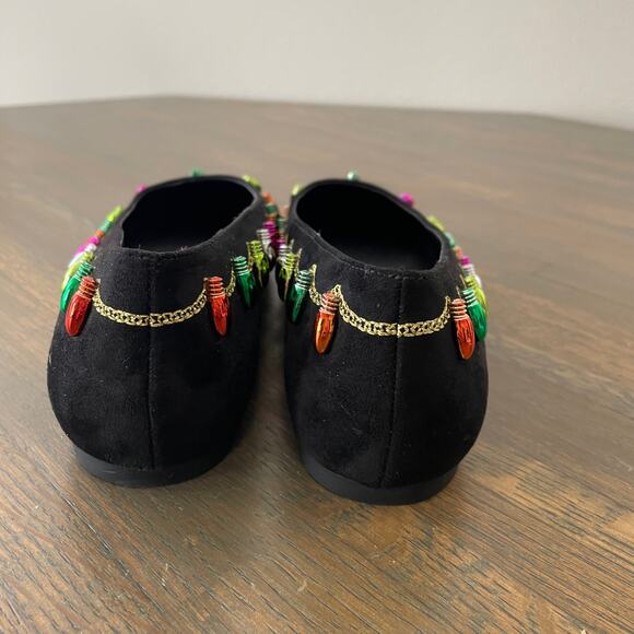Katy Perry Shoes Women's The Hollie Christmas Flat Ballet Black 7.5 - Picture 7 of 9